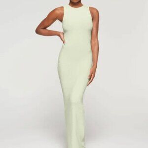 SKIMS light green ribbed jersey maxi dress - SMALL